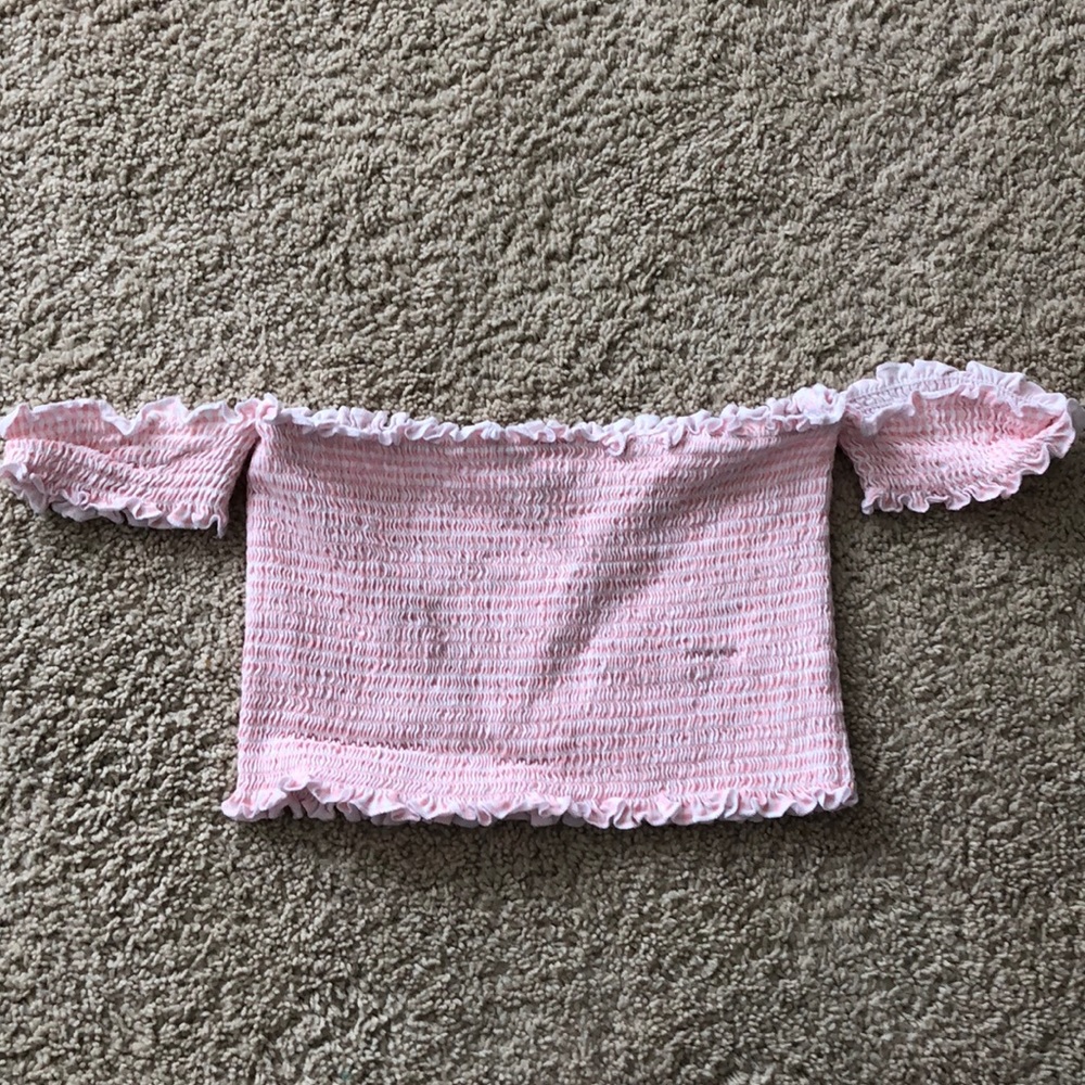 Me to We pink/white crop